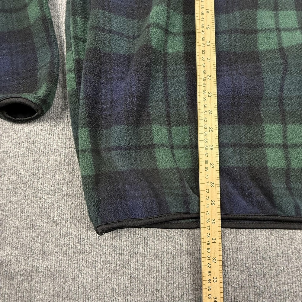Vintage Tommy Hilfiger Sweater Mens 2XL Green Plaid Fleece 1/4 Zip Pullover 90s - Picture 8 of 10
